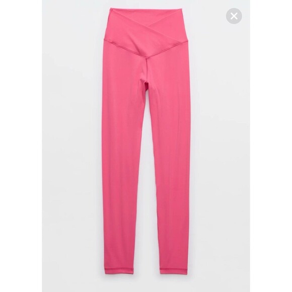 Aerie offline high rise Cross Over Legging Size Small Pink - Picture 4 of 9
